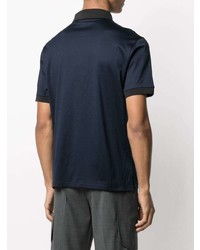 Мужская темно-синяя футболка-поло от Alexander McQueen