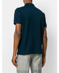 Мужская темно-синяя футболка-поло от Alexander McQueen