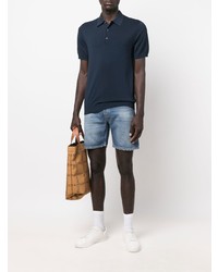 Мужская темно-синяя футболка-поло от Closed