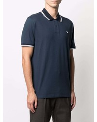 Мужская темно-синяя футболка-поло от Emporio Armani