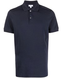 Мужская темно-синяя футболка-поло от Sunspel