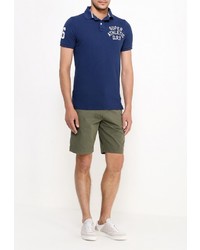 Мужская темно-синяя футболка-поло от Superdry