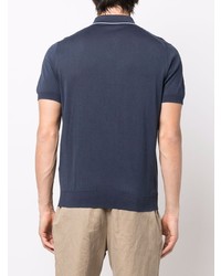 Мужская темно-синяя футболка-поло от Corneliani