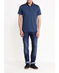 Мужская темно-синяя футболка-поло от Tom Farr