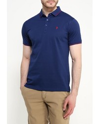 Мужская темно-синяя футболка-поло от Tom Farr