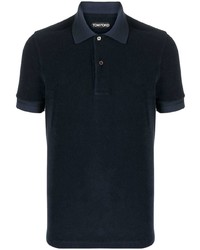 Мужская темно-синяя футболка-поло от Tom Ford
