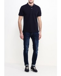 Мужская темно-синяя футболка-поло от Tom Tailor