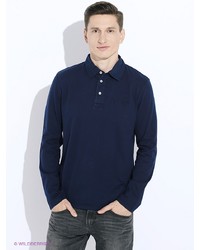 Мужская темно-синяя футболка-поло от Tom Tailor