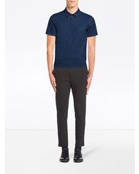 Мужская темно-синяя футболка-поло от Prada