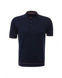 Мужская темно-синяя футболка-поло от Tru Trussardi