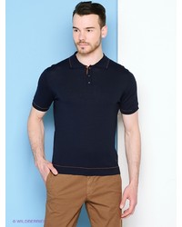 Мужская темно-синяя футболка-поло от Trussardi