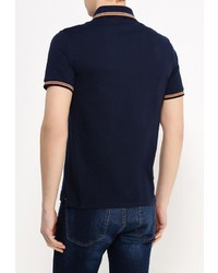 Мужская темно-синяя футболка-поло от Trussardi Jeans