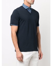 Мужская темно-синяя футболка-поло от Eleventy