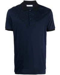Мужская темно-синяя футболка-поло от Versace Collection