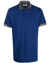 Мужская темно-синяя футболка-поло от VERSACE JEANS COUTURE