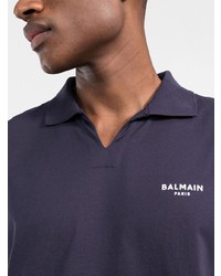 Мужская темно-синяя футболка-поло от Balmain
