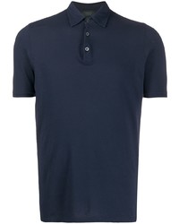 Мужская темно-синяя футболка-поло от Zanone