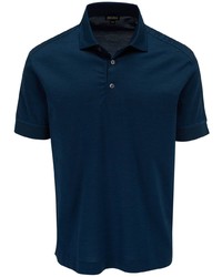 Мужская темно-синяя футболка-поло от Zegna