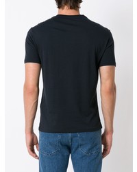 Мужская темно-синяя футболка с v-образным вырезом с принтом от Armani Exchange
