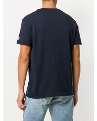 Мужская темно-синяя футболка с v-образным вырезом с принтом от Perfect Moment