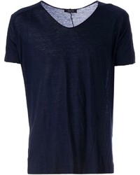 Мужская темно-синяя футболка с v-образным вырезом от Avant Toi
