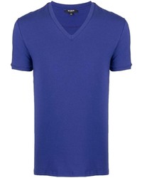 Мужская темно-синяя футболка с v-образным вырезом от Balmain