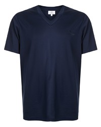 Мужская темно-синяя футболка с v-образным вырезом от CK Calvin Klein