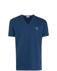 Мужская темно-синяя футболка с v-образным вырезом от Dolce & Gabbana Underwear