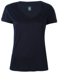 Женская темно-синяя футболка с v-образным вырезом от Eleventy