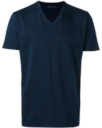 Мужская темно-синяя футболка с v-образным вырезом от Etro