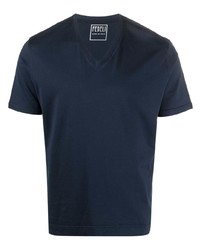 Мужская темно-синяя футболка с v-образным вырезом от Fedeli
