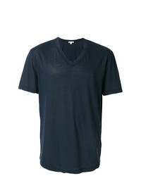 Мужская темно-синяя футболка с v-образным вырезом от James Perse