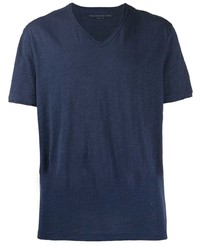 Мужская темно-синяя футболка с v-образным вырезом от John Varvatos Star USA