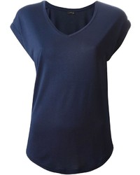Женская темно-синяя футболка с v-образным вырезом от Joseph
