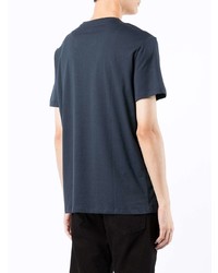 Мужская темно-синяя футболка с v-образным вырезом от Armani Exchange