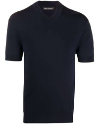 Мужская темно-синяя футболка с v-образным вырезом от Neil Barrett