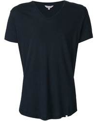 Мужская темно-синяя футболка с v-образным вырезом от Orlebar Brown