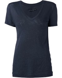 Женская темно-синяя футболка с v-образным вырезом от Rag and Bone