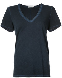 Женская темно-синяя футболка с v-образным вырезом от Rag & Bone