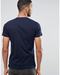Мужская темно-синяя футболка с v-образным вырезом от French Connection