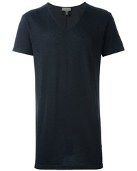 Мужская темно-синяя футболка с v-образным вырезом от Tony Cohen