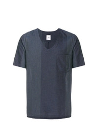 Мужская темно-синяя футболка с v-образным вырезом от Ts(S)