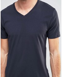 Мужская темно-синяя футболка с v-образным вырезом от Esprit