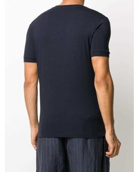 Мужская темно-синяя футболка с v-образным вырезом от Giorgio Armani
