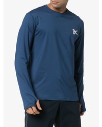 Мужская темно-синяя футболка с длинным рукавом от District Vision