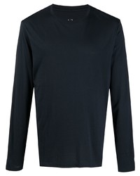 Мужская темно-синяя футболка с длинным рукавом от Armani Exchange