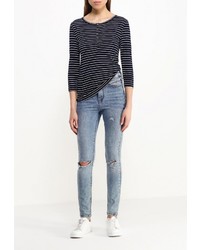 Женская темно-синяя футболка с длинным рукавом от Baon