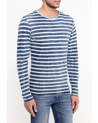 Мужская темно-синяя футболка с длинным рукавом от BLEND