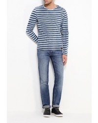 Мужская темно-синяя футболка с длинным рукавом от BLEND