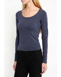 Женская темно-синяя футболка с длинным рукавом от Broadway